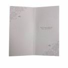 Bryllupskort dobbelt med konvolutt, flotte pålimte detaljer, vinglass thumbnail