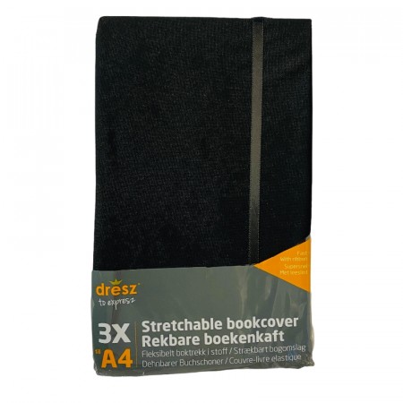 Bokbind elastisk 3pk svart