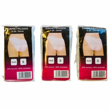 Dametruser 6 pk. Small Supertilbud!