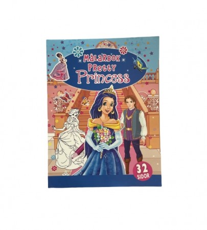 Fargeleggingsbok Pretty Princess blå