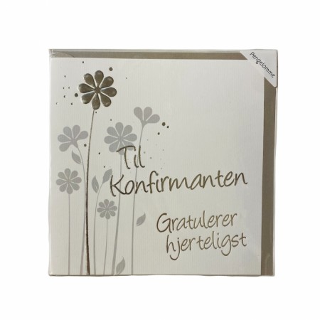 Konfirmasjonskort med konvolutt Stort
