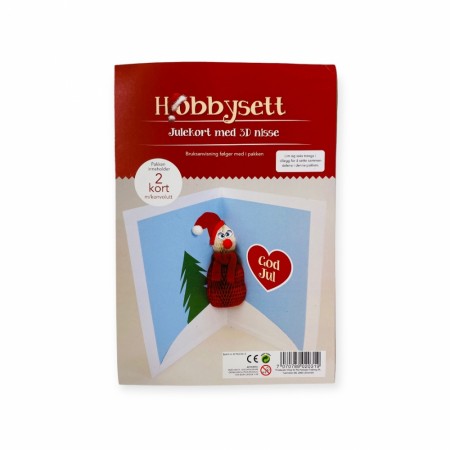 Hobbysett Julekort 2 stk 3D-kort