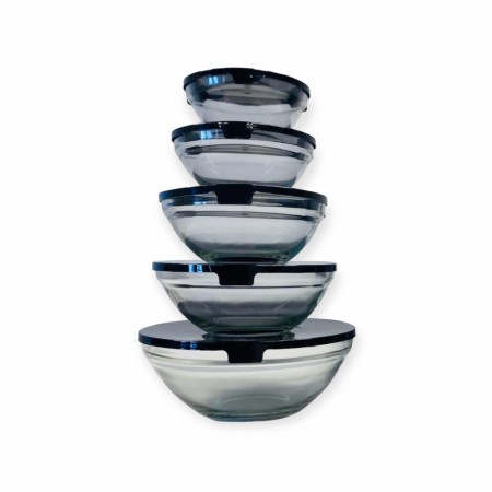 Glassboller med lokk 5 pk.