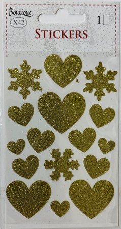 Julestickers Gullglitter