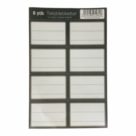 Tekstiletiketter 8pk