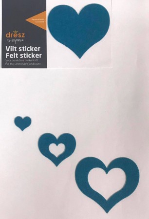 Tekstilstickers - hjerte